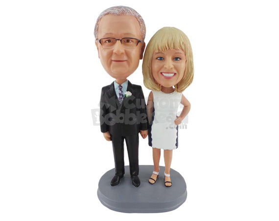 Custom Bobblehead Couple Wearing Fancy Suits And Holding Hands - Wedding & Couples Couple Personalized Bobblehead & Cake Topper Custom Bobblehead Couple Wearing Fancy Suits And Holding Hands - Wedding & Couples Couple Personalized Bobblehead & Cake Topper
